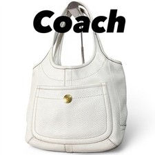 COACH Ergo Hobo Leather Shoulder Bag White Ge...