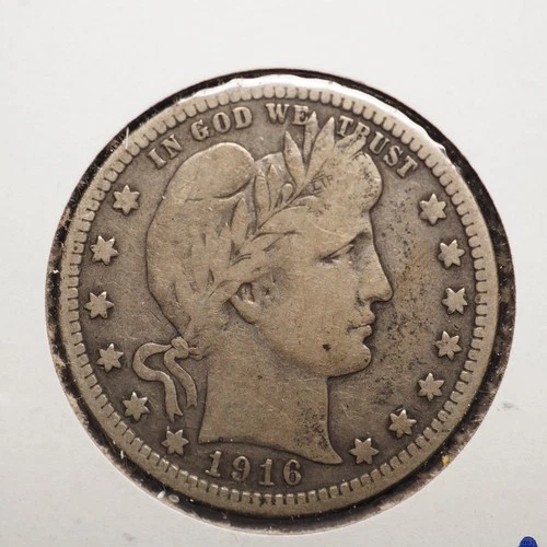1916  *P*  BARBER SILVER QUARTER  ***NICE*** FREE SHIPPING   C2147