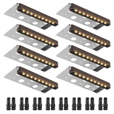 VEVOR 8-Pack 6.8" LED Hardscape Lighting Retaining Wall Step Paver Lights 3W