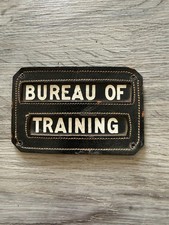 Vtg Fire Helmet Shield Bureau of Training