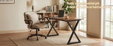 Executive Desk Wooden Computer Desk Ergonomic Business Writing Table With Metal