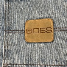 VINTAGE BOSS JUNIORS JEANS SZ 7/8 VTG MADE IN USA EUC BAGGY HUGO DENIM BLUE 90S