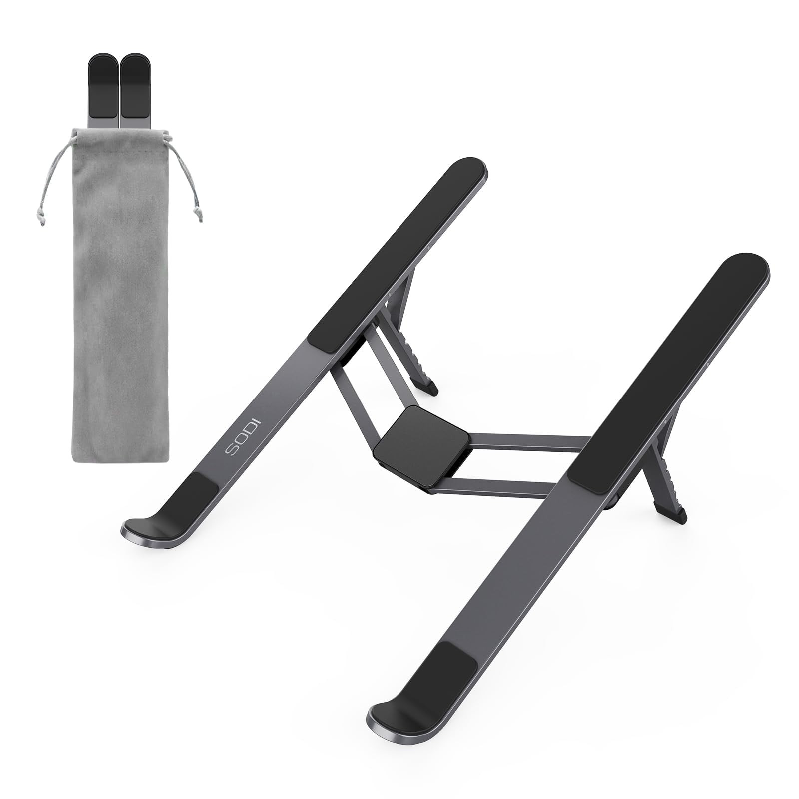 Foldable Portable Laptop Stand for Desk & Travel - Ergonomic Lightweight Holder
