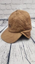 Carhartt Gilliam Hat Brown Quilted Ear Flaps Mens  Trapper