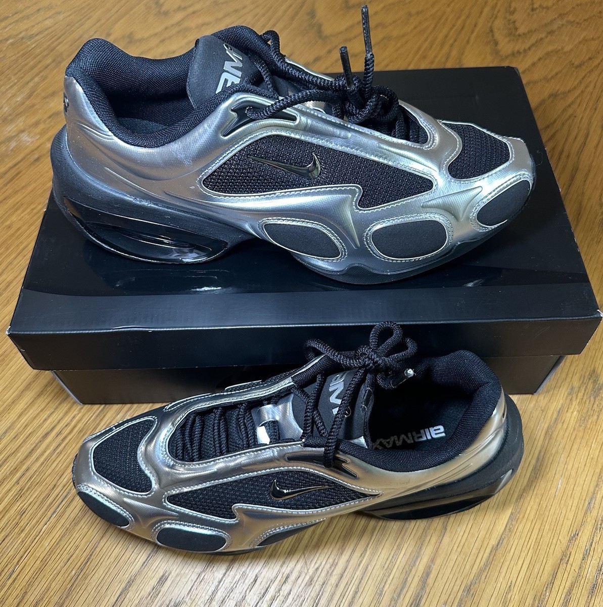 NEW Nike Air Max Muse' Black Metallic Silver' Women's Size New