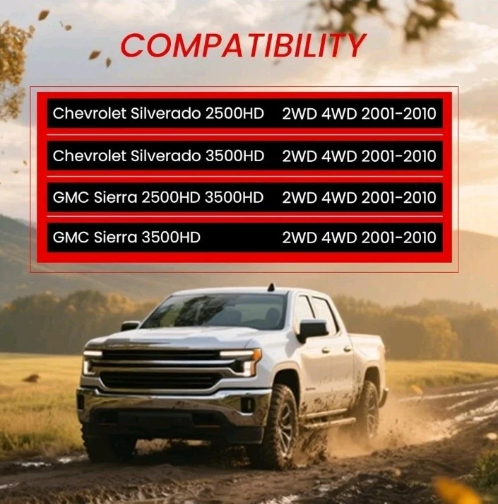 Kit de bolsas de suspensión neumática trasera para GMC Sierra 2500HD 3500HD Air 2001-2010... Foto 2 de 4