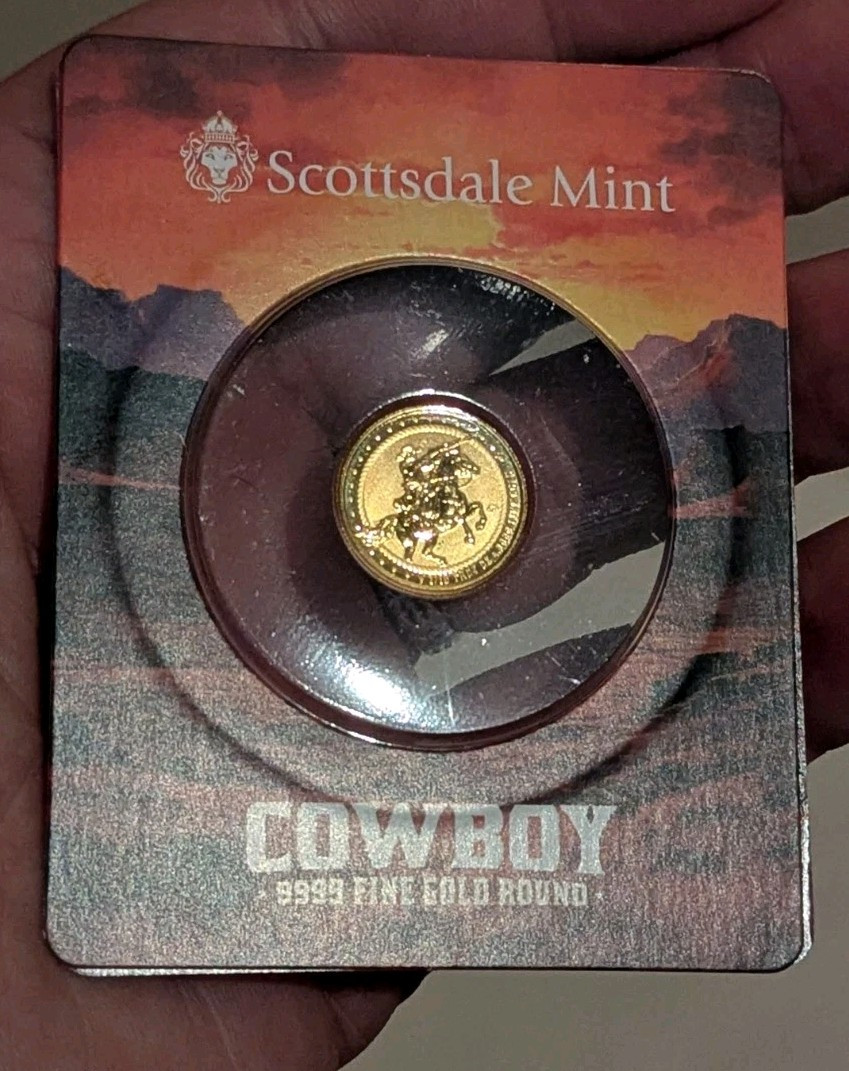 Scottsdale Mint 1/10th Gold Rifleman w/ Buffalo Privy .9999 Gold