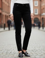 Gloria Vanderbilt Women's Corduroy Jeans Amanda Straight Leg Black Size 12 P