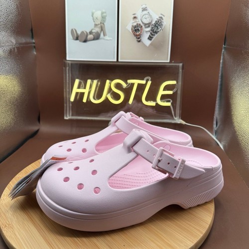 Crocs Mary Jane Clog ‘Pink Milk’ Women’s Sz 9 - Picture 2 of 8