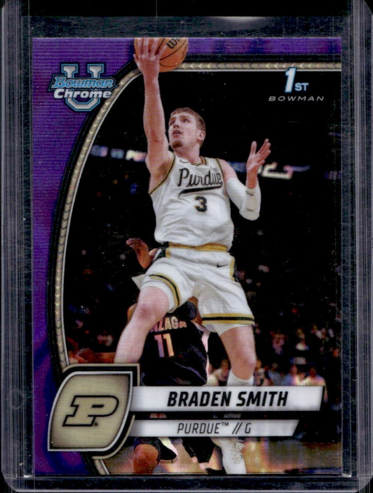 2024-25 Bowman University Chrome Braden Smith Purple Lava Refractor #12