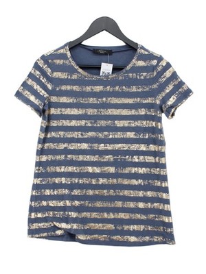 Max Mara Damen T-Shirt S grau Lyocell Modal mit Baumwolle, Elasthan Basic