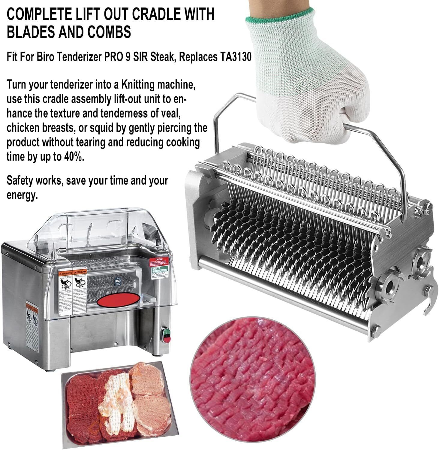 BIRO TENDERIZER Cradle Assembly Lift Out Unit for PRO 9 SIR Steak TA3130 W/Cover