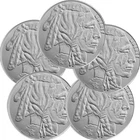 Lot of 5 - 1 oz Silver Regency Mint Buffalo Round 999 1 Troy Ounce Fine Silver