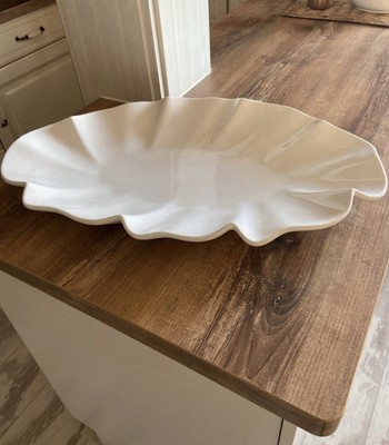 XXL Servierplatte Keramik 56x36x6cm für Buffet Meeresfrüchte Käse Schinken NEU