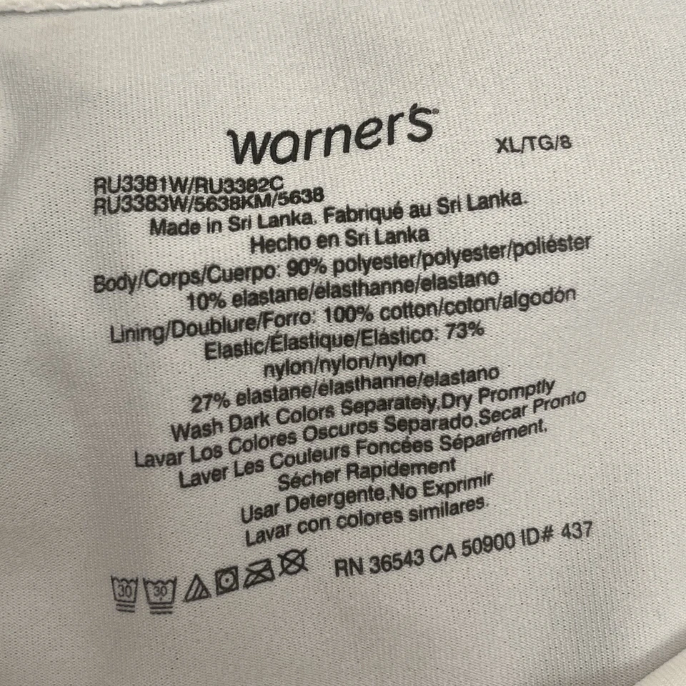 Warner's 3 pair (Red, White & Black) Pantie Brief Size XL - Image 3 of 4