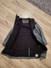 Softshelljacke Mantel Strickoptik Gr. M Kapuze Blau Damen