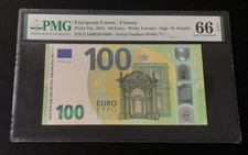 2019 European Union France 100 Euro Pick# 24u PMG 66 EPQ Gem #666 UNC