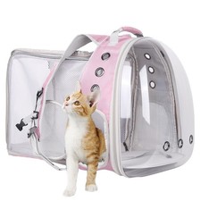 Square Back Extension Pet Backpack Carrier for Cat and Small Puppy up to 12 P...