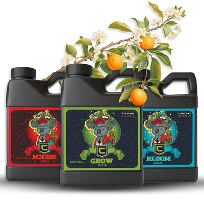 Cronk Nutrients 3-Part Kit - Complete Vegetative & Bloom Plant Food for Indoor &
