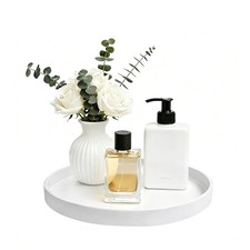 2 Pack 8" Bathroom and Vanity Tray, ABS Bathroom Counter Organizer, Coffee Ta...
