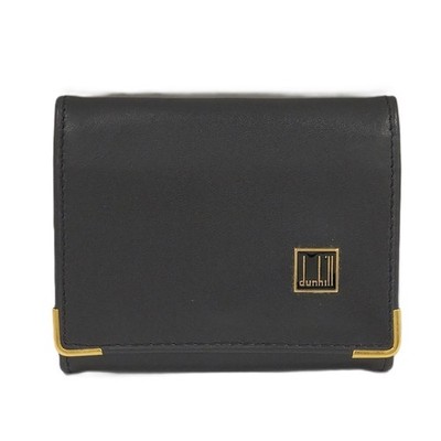 Dunhill Coin Case Leather Black