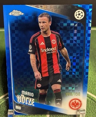 Mario Götze /150 Blue X-Fractor 2025-26 Topps Chrome UEFA Frankfurt