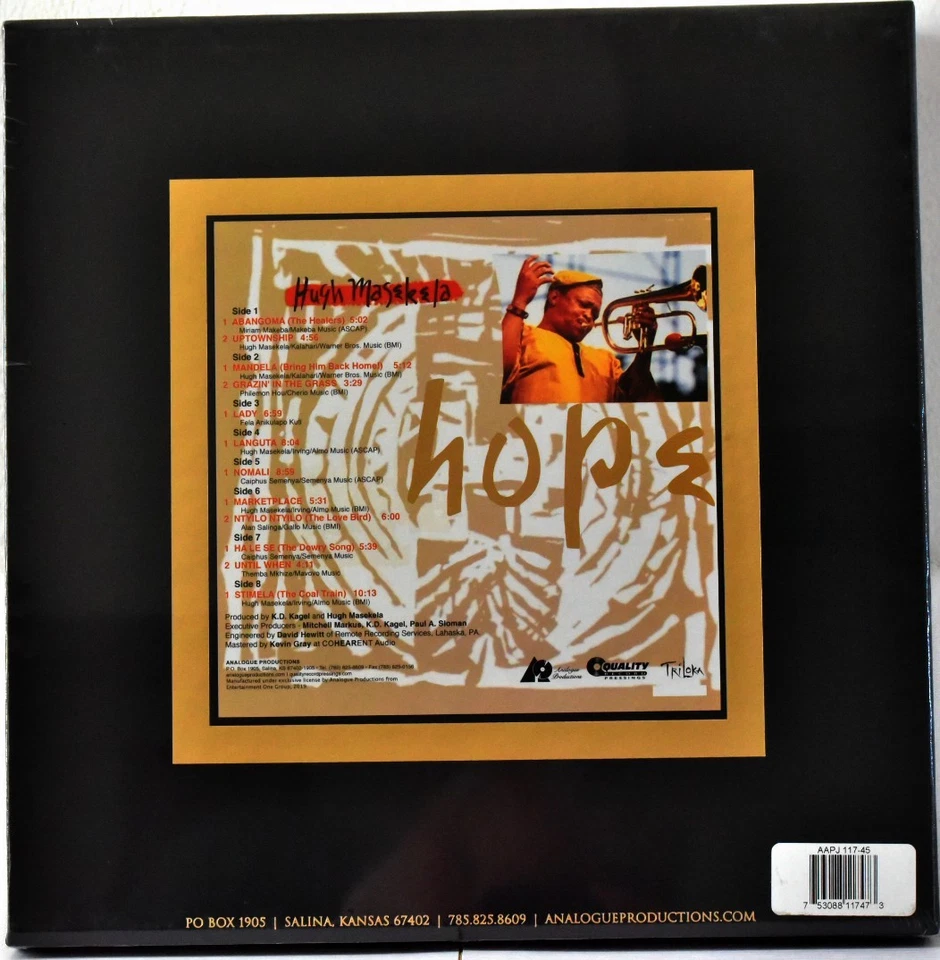 ANALOGUE PRODUCTION RECORDS AAPJ 117-45 HUGH MASEKELA "Hope" 180g #4LP's BOX SS - Image 2 of 3
