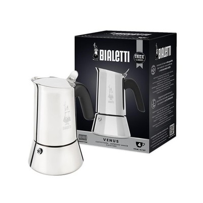 Bialetti Venus Induction 4 Cup Stovetop Espresso Maker Stainless Steel All Hobs