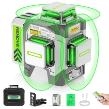 Laser Level 360 Self Leveling, 3x360°High Accuracy Green Cross Line Laser for...