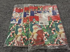 Vintage Merry Brite Christmas Wrapping Paper 50 Sq Ft Flat 8 Sheets Lot Of 3