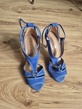 Sexy blaue Highheels extravagant Gr 39 Wildleder Derimod