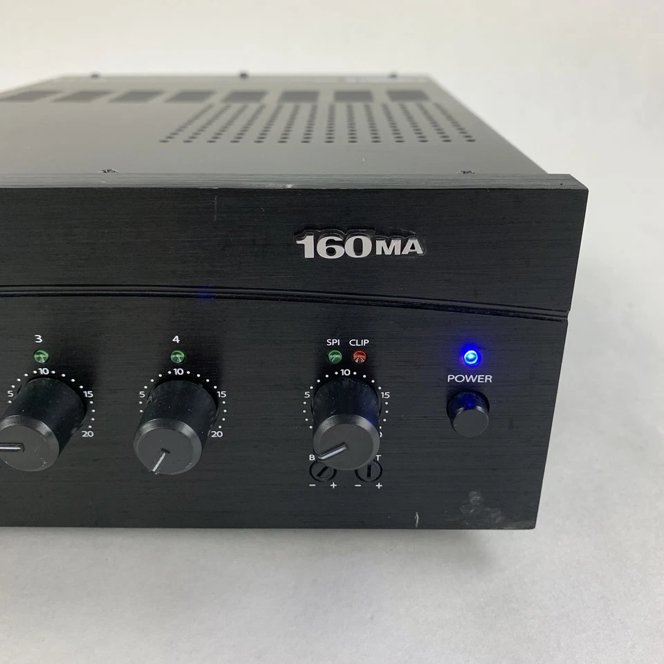 Crown 160MA Commercial Mixer Amplifier 4 Input 60W Ohm 1-2 Power Tested - Image 4 of 4