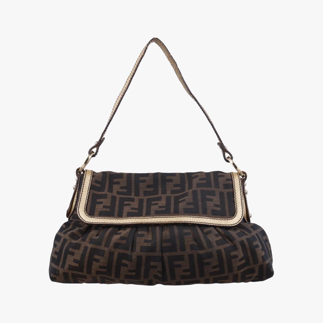 Fendi Zucca FF Logo Chef Bag Cigarette Case Vintage Pre-Owned