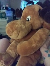 Vintage Commonwealth Moose Plush 24" 1993 Christmas Stuffed Animal.