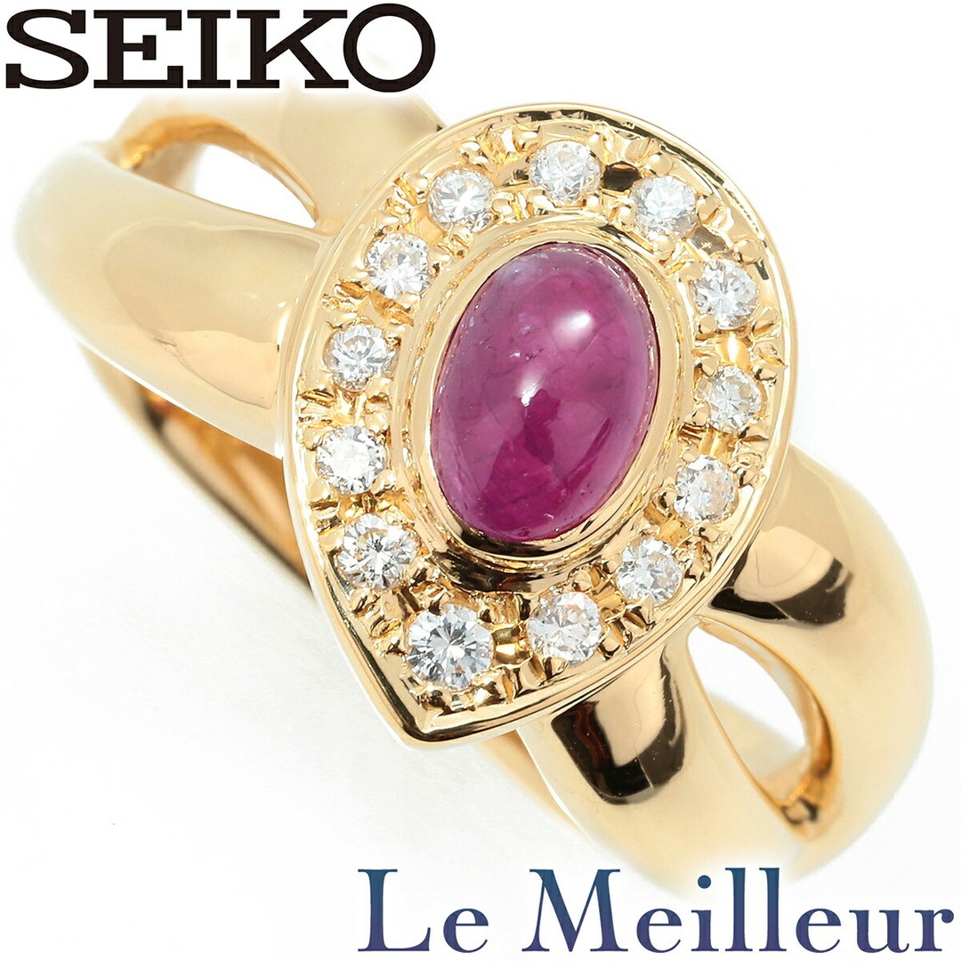 Diamond 0.78ct Pre SEIKO loved Seiko Ring Ruby 12 K18 Size Used - vintagewatches.pk