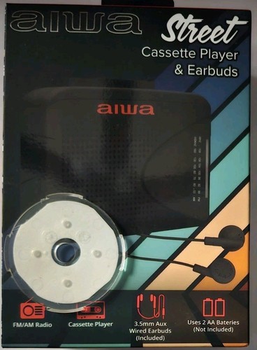 AIWA Vintage STREET CASSETTE PLAYER And EARBUDS Totally Cool Old School New