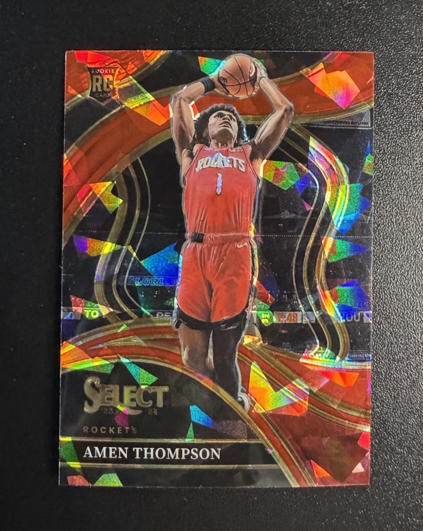 2023-24 Select - Amen Thompson (RC)  Courtside - Red Cracked Ice Prizm