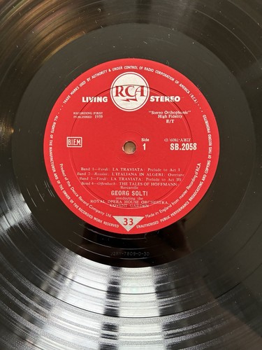 Orchestra Royal Opera House Covent Garden Georg Solti Venice UK 1960 Vinyl RCA - Foto 8 di 10