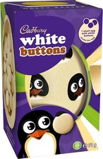 Cadbury White Buttons Chocolate Shell Easter Egg 90g, Kids Gift