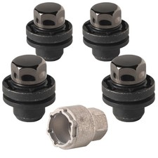 Farad Galaxylock 382mx Black Chromed Lug Nut Wheel-locks Kit Suitable For To...