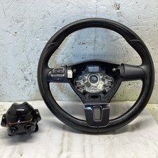 12-15 Vw Passat B7 Oem 3 Spoke Leather Steering Wheel Oem 561959537 C5