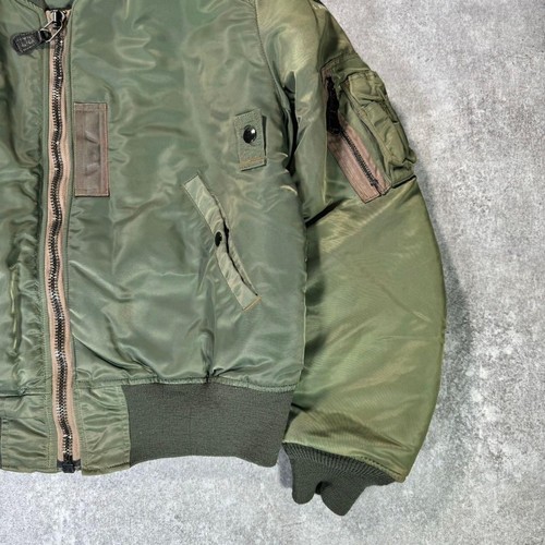 Buzz Rickson's MA-1 Flight Jacket Olive Nylon M Padded Wool 50s Reprint JAPAN - Picture 8 of 11