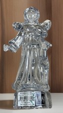 MIKASA Angel Figurine Full Lead Crystal w/ Flowers & Fawn Deer Made In Germany