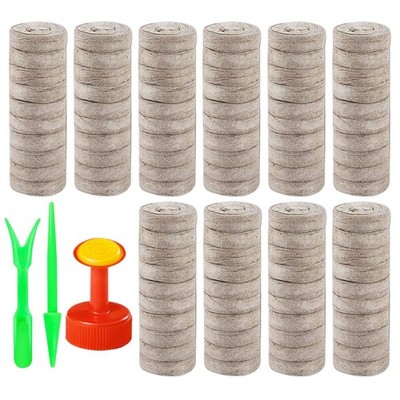 100 Piece Potting Mix Trays 30mm Soil Pellets For Indoor Gardening Outdoor