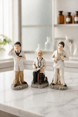 Rare Vintage Doctor Figurines By Ayerst Laboratories Pharmaceutical Co. - 1950's