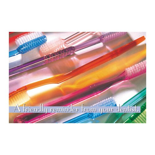 Schede Promemoria Un Amichevole Promemoria dal Tuo Dentista, Richiamo 4 UP, 200/Pkg. - Foto 2 di 2