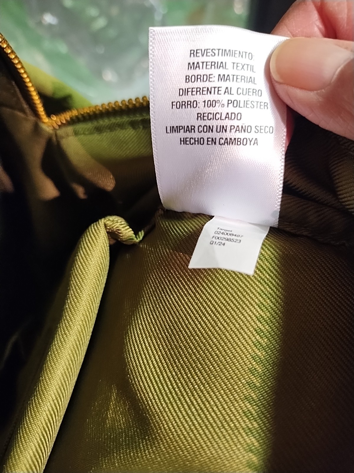 Universal Thread Olive Green Backpack Gold Zipper… - image 16