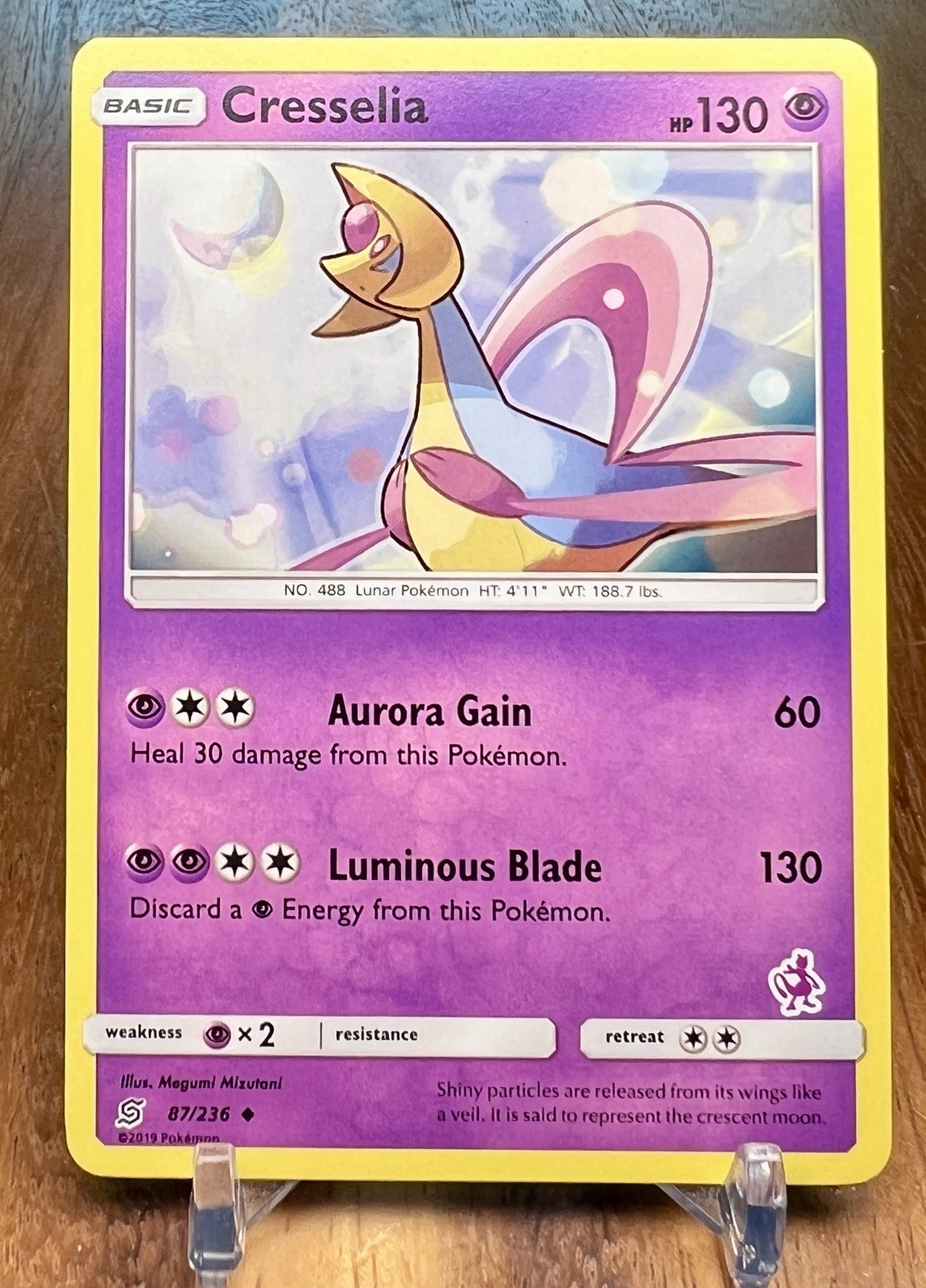 Cresselia 87/236 Unified Minds Mewtwo Stamped Pokemon Card