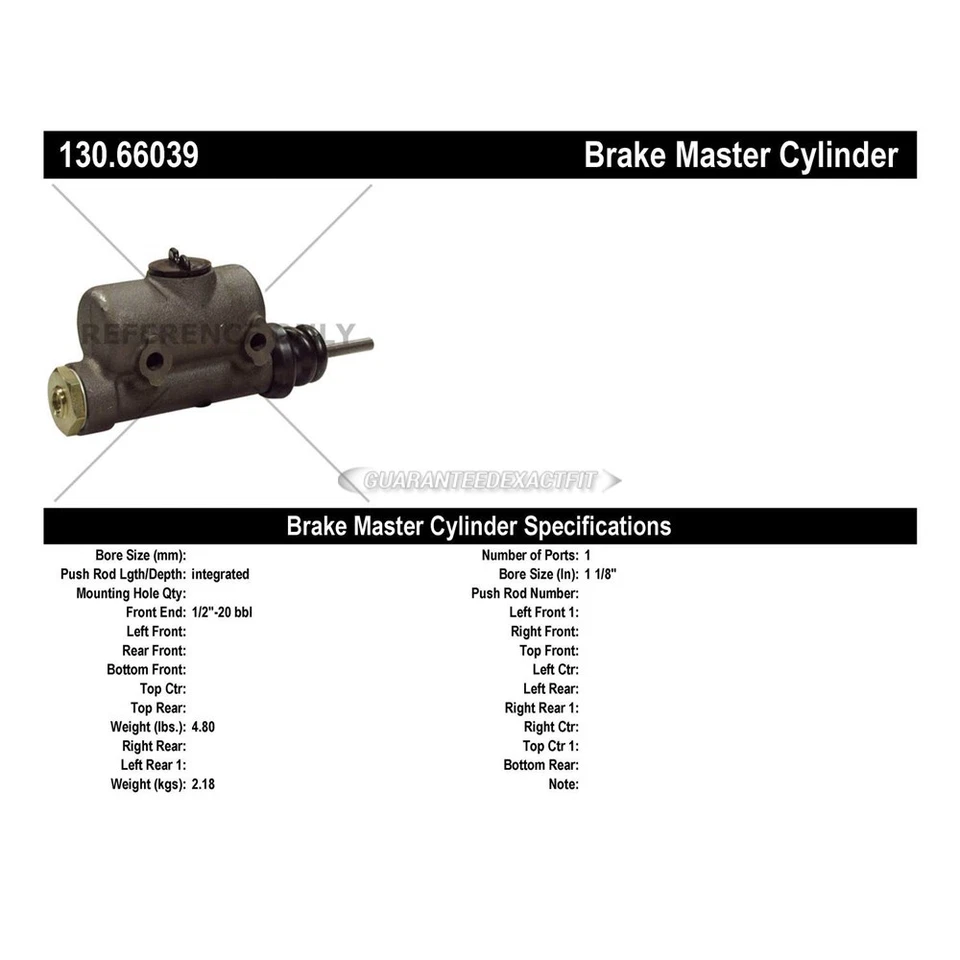 Cilindro maestro de freno centrado GAP para camión GMC 100 150 250 300 370 Foto 3 de 3
