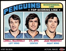 1976 Topps #218 Lowell MacDonald Top Scoring Line Penguins 7 - NM